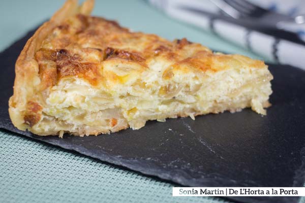 quiche de puerros ecologico