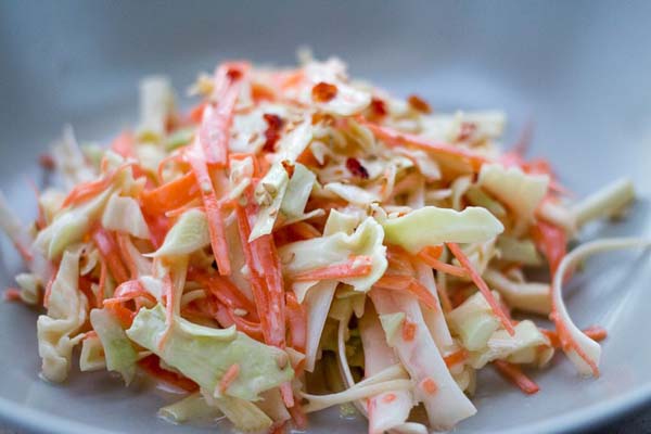 Receta ensalada asiática de col