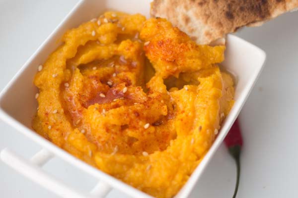 Receta hummus con calabaza