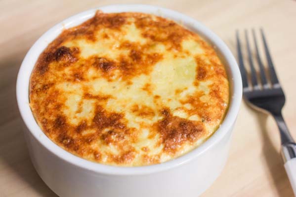 Receta soufflé de puerro y patata ecologica