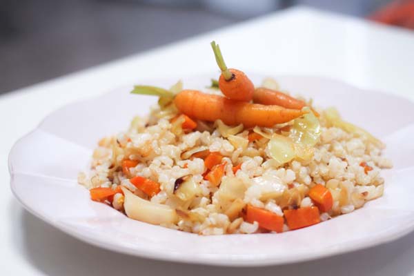 receta de arroz frito con col