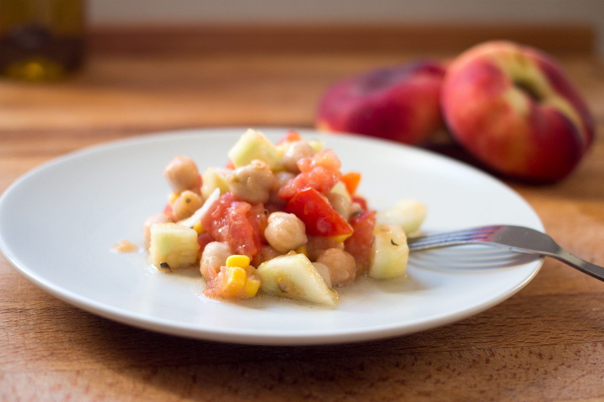 RECETA DE ENSALADA GARBANZOS CON VINAGRETA DE PARAGUAYO ECOLOGICO