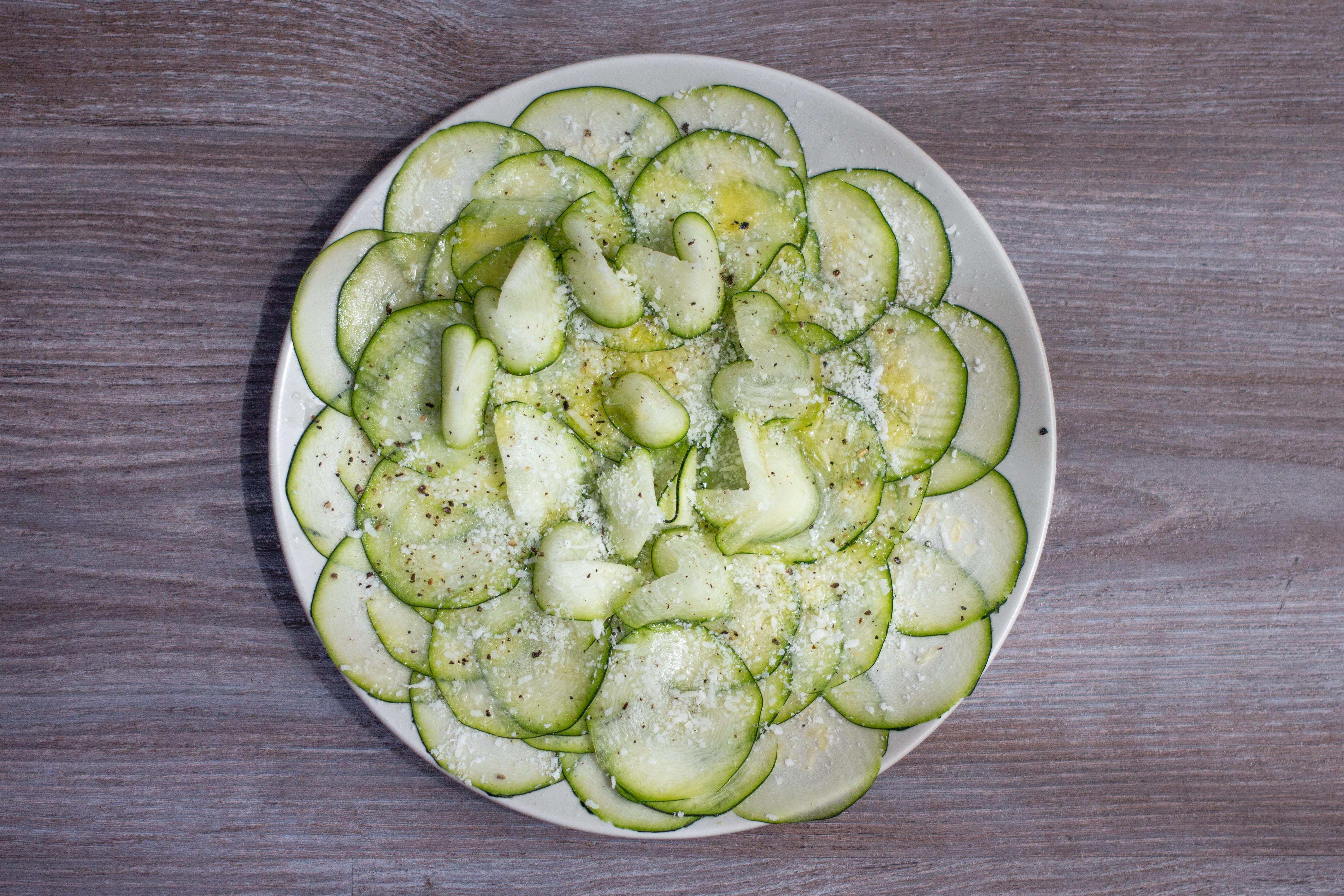 Receta de carpaccio de calabacin ecológico